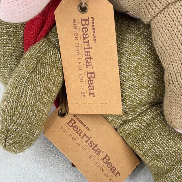 Starbucks Bearista Bears Knitted Plush 88th & 89th Edition 2009 & 2010 - Picture 7 of 10